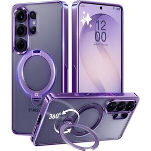 CASEKOO Cobalt Purple Glossy Case for Samsung Galaxy S26 Ultra 360 Spin Magne...